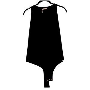 Reoria Black Sleeveless Women's Bodysuit NWOT